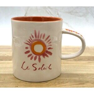 Anthropologie Le Soleil‎ Ceramic Mug Milou Neelen Hotel Magique Sun Graphic New!